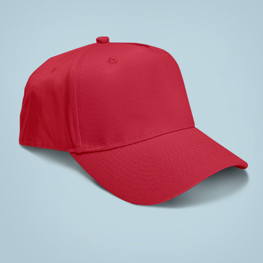 Red Twill Caps — 5 Panel